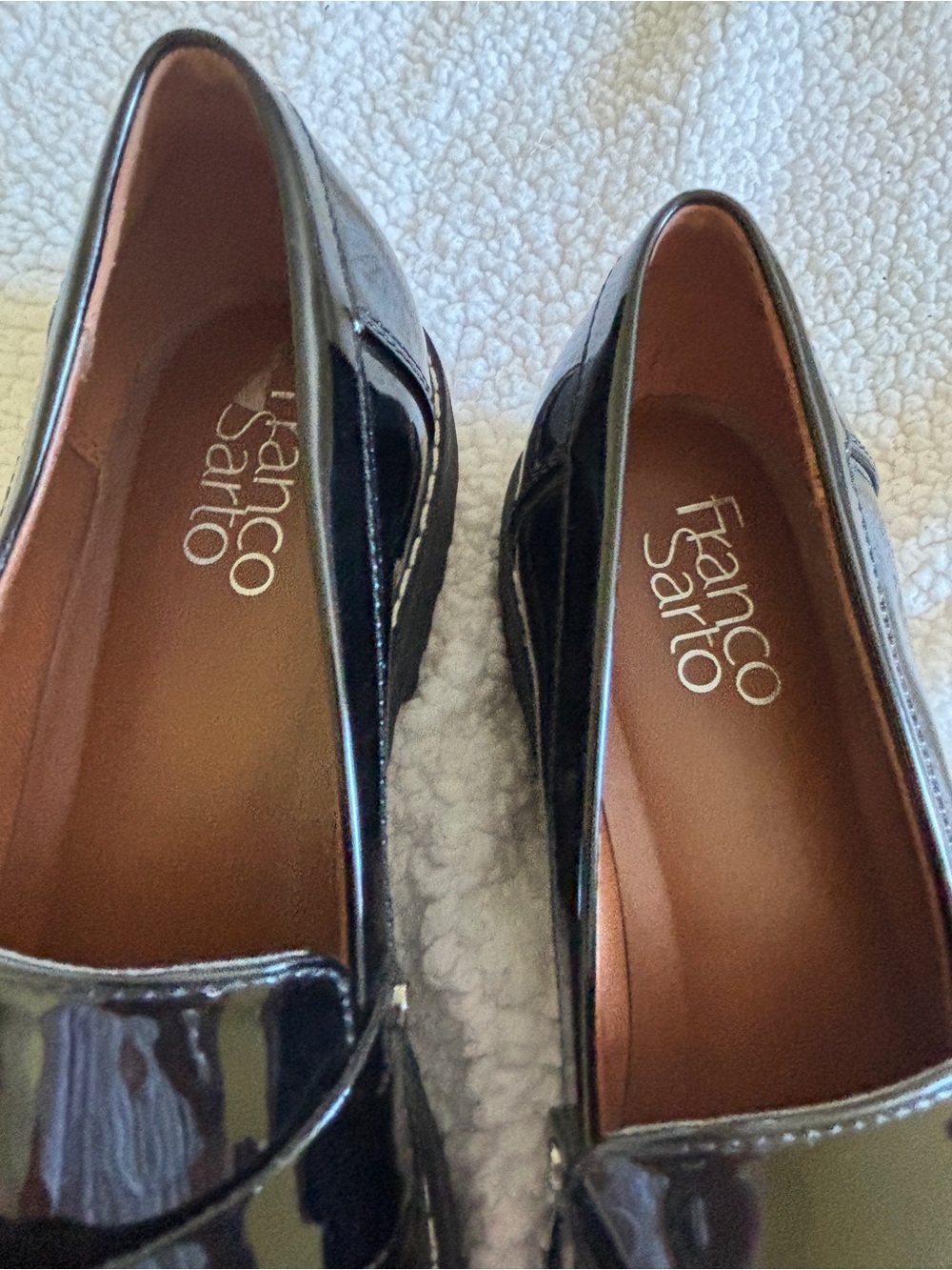 Franco Sarto Black Penny Loafers - Picture 3 of 5